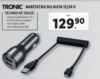 Lidl TRONIC NABÍJEČKA DO AUTA 12/24 V nabídka