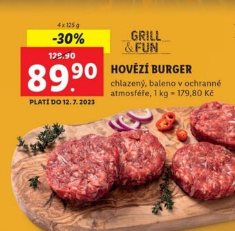 Lidl HOVĚZÍ BURGER nabídka