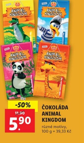 Lidl ČOKOLÁDA ANIMAL KINGDOM nabídka