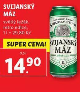 Lidl Pivo svijanský máz nabídka