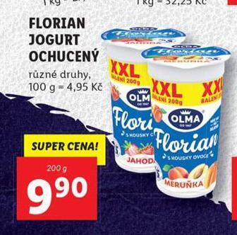 Lidl Florian jogurt nabídka