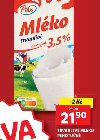 Lidl Trvanlivé mléko nabídka
