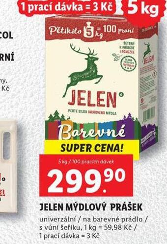 Lidl Jelen mýdlový prášek nabídka