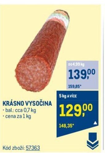 Makro KRÁSNO VYSOČINA nabídka