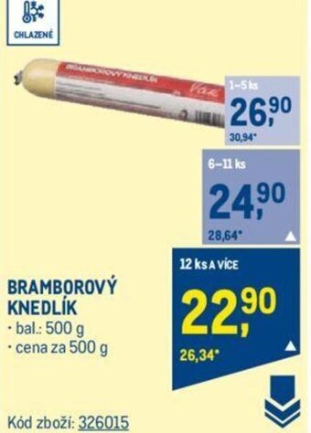 Makro BRAMBOROVÝ KNEDLÍK nabídka