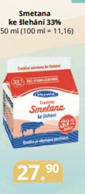 Potraviny CZ Smetana ke šlehání 33% nabídka