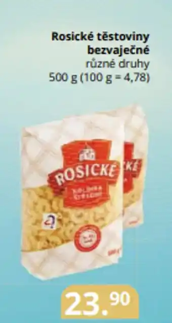 Potraviny CZ Rosické těstoviny bezvaječné různé druhy nabídka