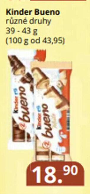 Potraviny CZ Kinder Bueno nabídka