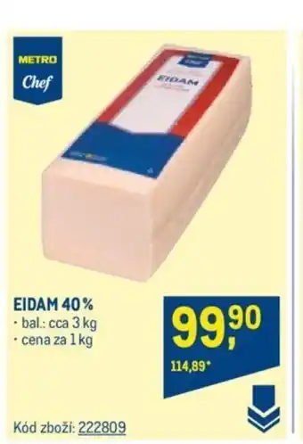 Makro EIDAM 40% - bal.: cca 3 kg - cena za 1 kg nabídka