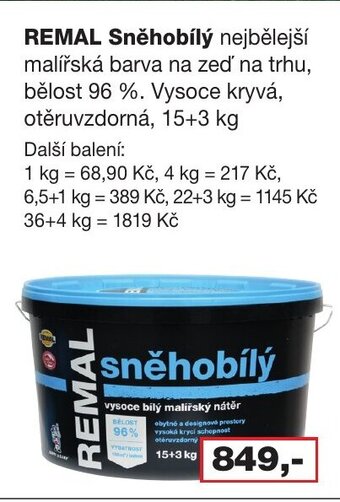 Barevný ráj REMAL Sněhobílý nabídka