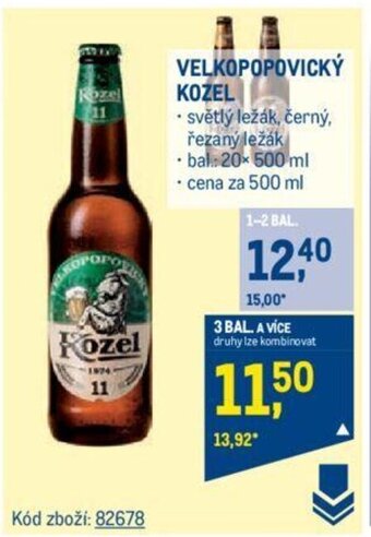 Makro VELKOPOPOVICKÝ KOZEL nabídka