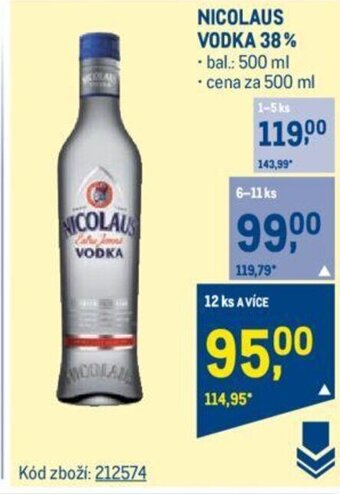Makro NICOLAUS VODKA 38% nabídka
