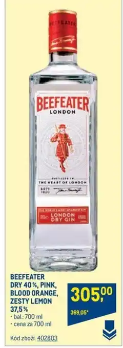 Makro BEEFEATER DRY 40%, PINK, BLOOD ORANGE, 3050⁰ nabídka