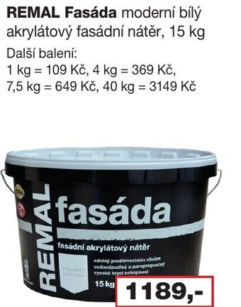 Barevný ráj REMAL Fasáda nabídka