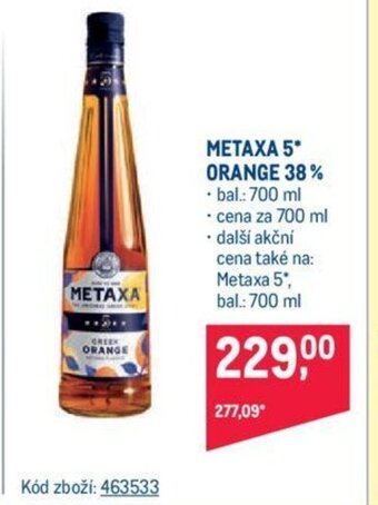 Makro METAXA 5* ORANGE 38% nabídka