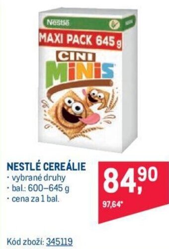 Makro NESTLÉ CEREÁLIE nabídka