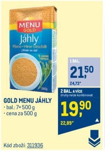 Makro GOLD MENU JÁHLY nabídka