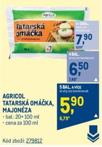 Makro AGRICOL TATARSKA OMACKA MAJONEZA nabídka