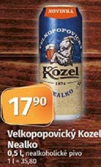 COOP TIP Velkopopovický Kozel Nealko nabídka