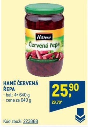 Makro HAMÉ ČERVENÁ ŘEPA nabídka