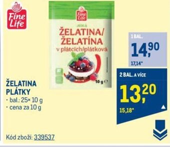 Makro ŽELATINA PLÁTKY nabídka
