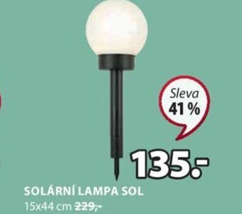 JYSK SOLÁRNÍ LAMPA SOL nabídka