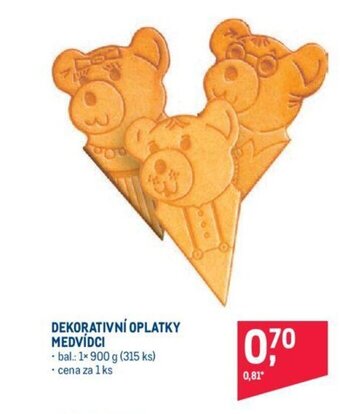 Makro DEKORATIVNÍ OPLATKY MEDVÍDCI nabídka