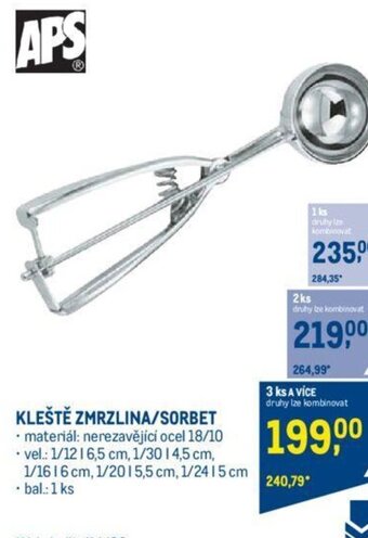 Makro KLEŠTĚ ZMRZLINA/SORBET nabídka