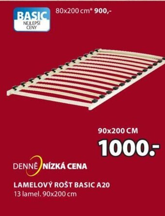 JYSK LAMELOVÝ ROŠT BASIC A20 nabídka