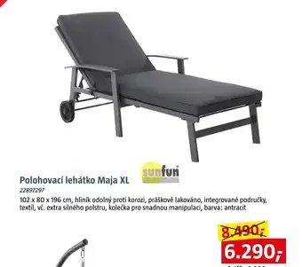 Bauhaus Polohovací lehátko Maja XL nabídka
