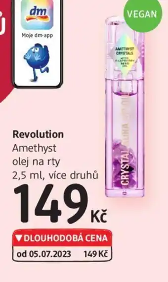 dm drogerie Revolution Amethyst olej na rty nabídka