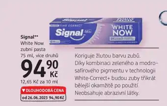 dm drogerie Signal** White Now zubní pasta 75 ml, více druhů nabídka