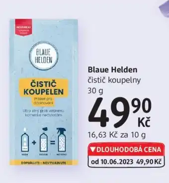dm drogerie Blaue Helden čistič koupelny 30 g nabídka