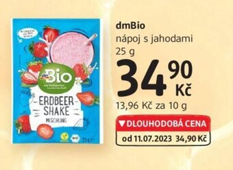 dm drogerie dmBio nápoj s jahodami nabídka