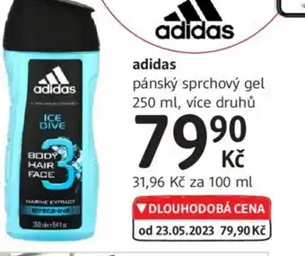 dm drogerie adidas pánský sprchový gel 250 ml, více druhů nabídka