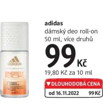 dm drogerie adidas dámský deo roll-on 50 ml, více druhů nabídka