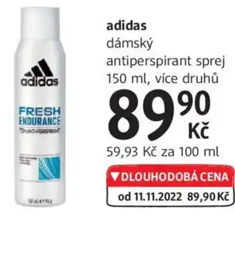 dm drogerie adidas adidas dámský antiperspirant sprej 150 ml, více druhů nabídka