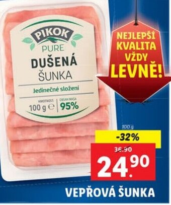 Lidl VEPŘOVÁ ŠUNKA nabídka