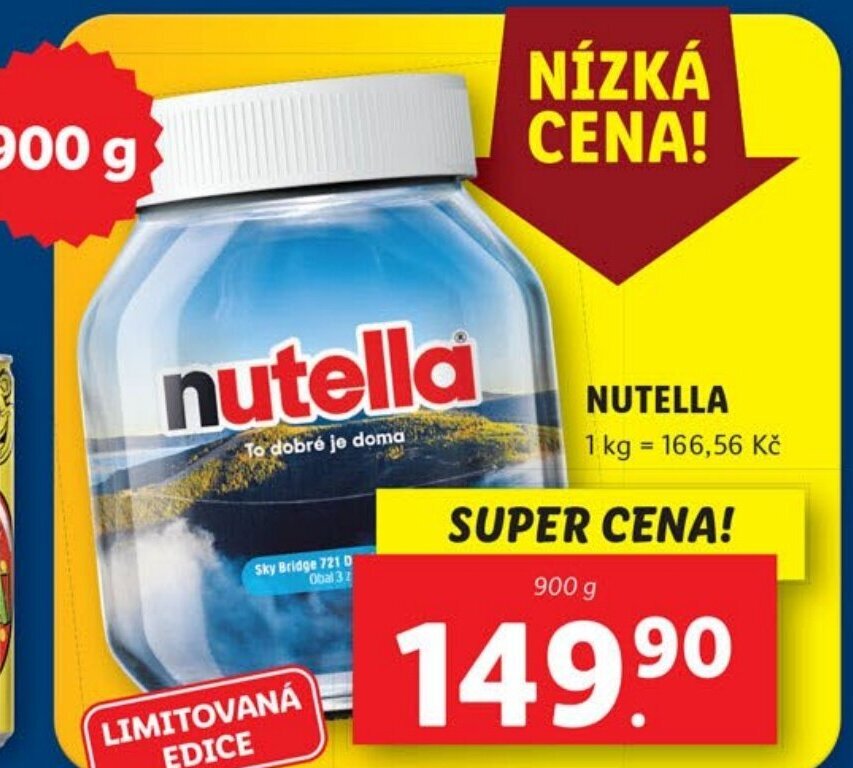 NUTELLA nabídky v Lidl