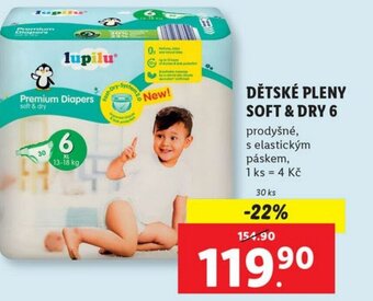 Lidl DĚTSKÉ PLENY SOFT & DRY 6 nabídka