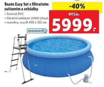 Lidl Bazén Easy Set s filtračním zařízením a schůdky nabídka