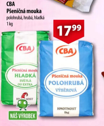 CBA CBA Pšeničná mouka polohrubá, hrubá, hladká nabídka