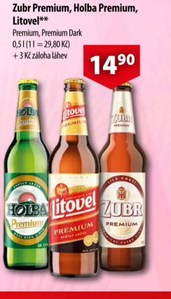 CBA Zubr Premium, Holba Premium, Litovel** nabídka