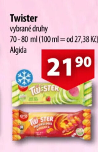 CBA Twister vybrané druhy nabídka