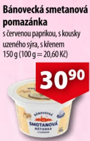 CBA Bánovecká smetanová pomazánka nabídka
