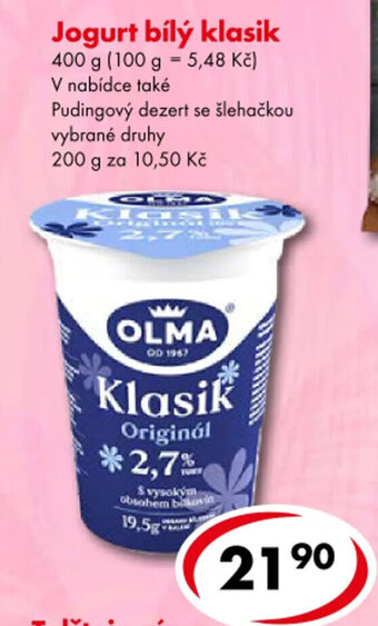 CBA Jogurt bílý klasik nabídka