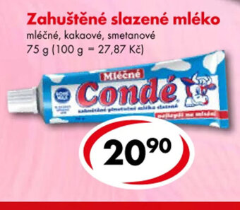 CBA Zahuštěné slazené mléko nabídka