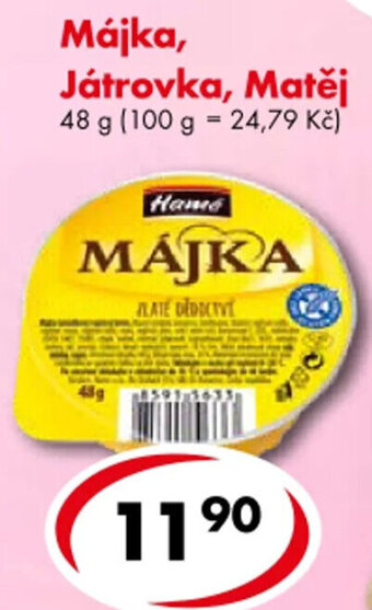 CBA Májka, Játrovka, Matěj 48 g (100 g = 24,79 Kč) nabídka