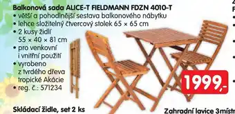 Konzum Balkonová sada ALICE-T FIELDMANN FDZN 4010-T nabídka