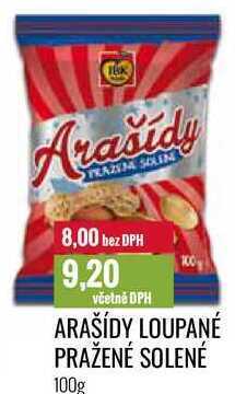 Ratio Arašídy loupané pražené solené 100g nabídka